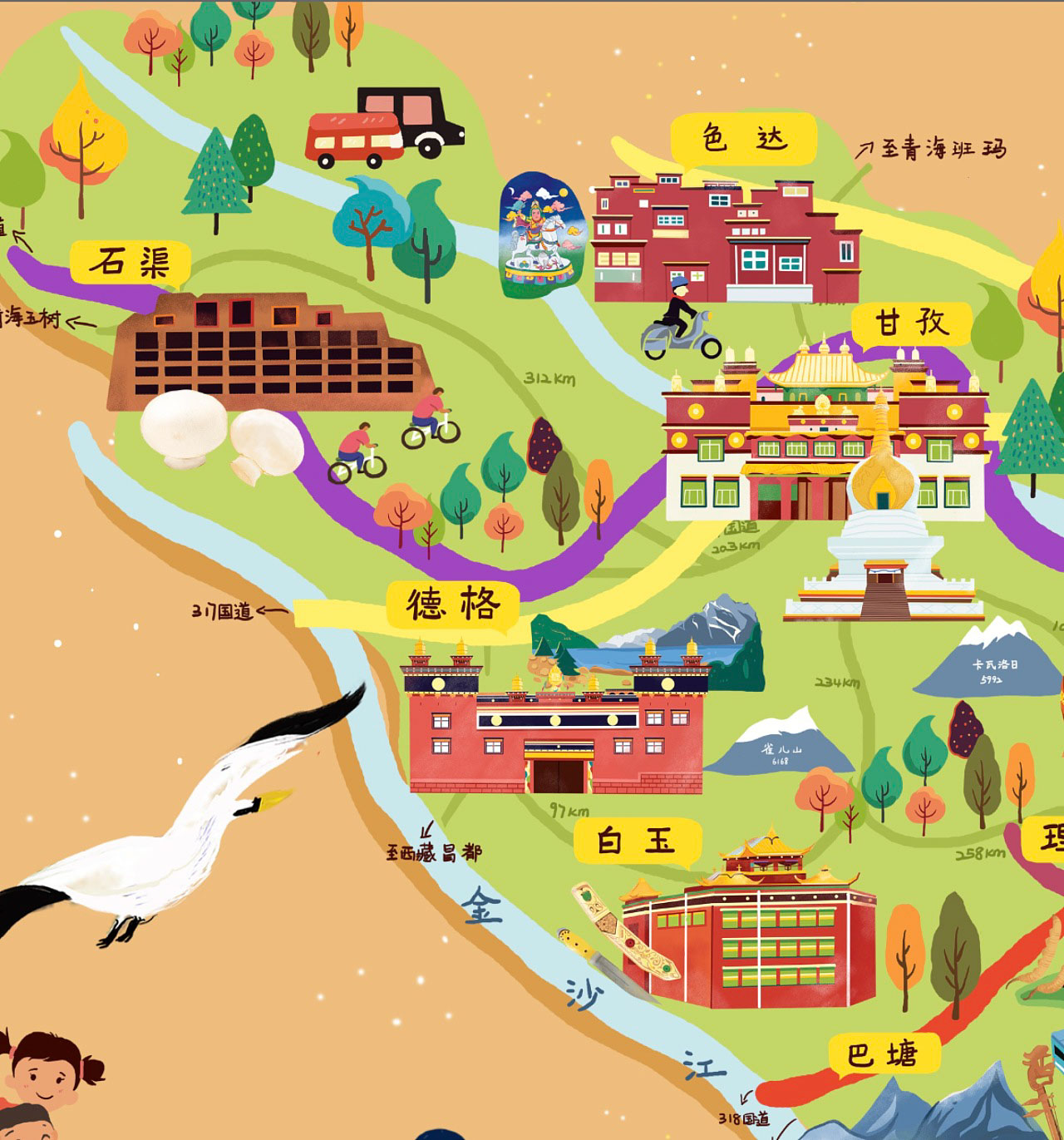 天津手绘地图景区的文化宝库